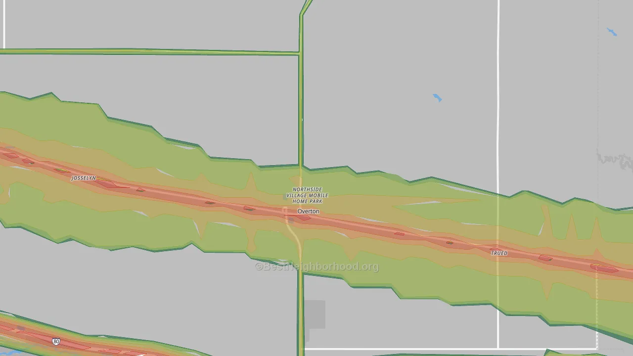 68863, NE Map of Noise Levels in 68863