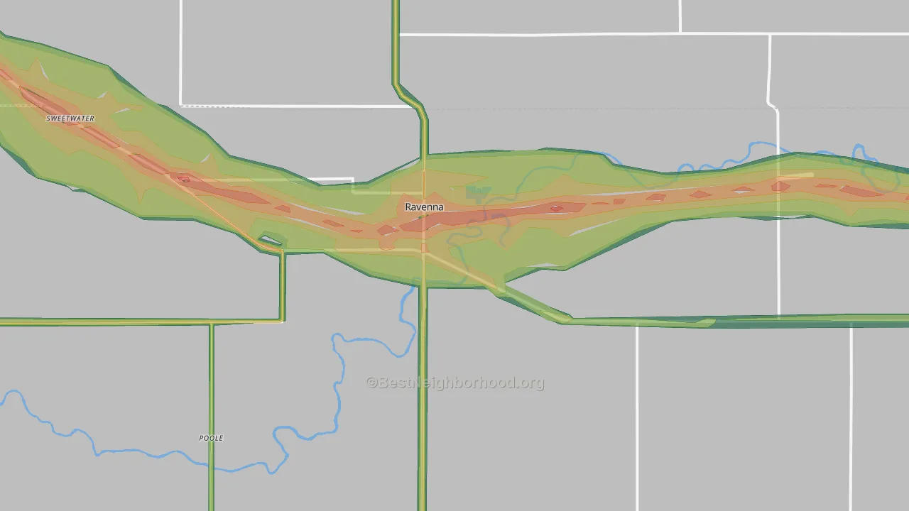 68869, NE Map of Noise Levels in 68869