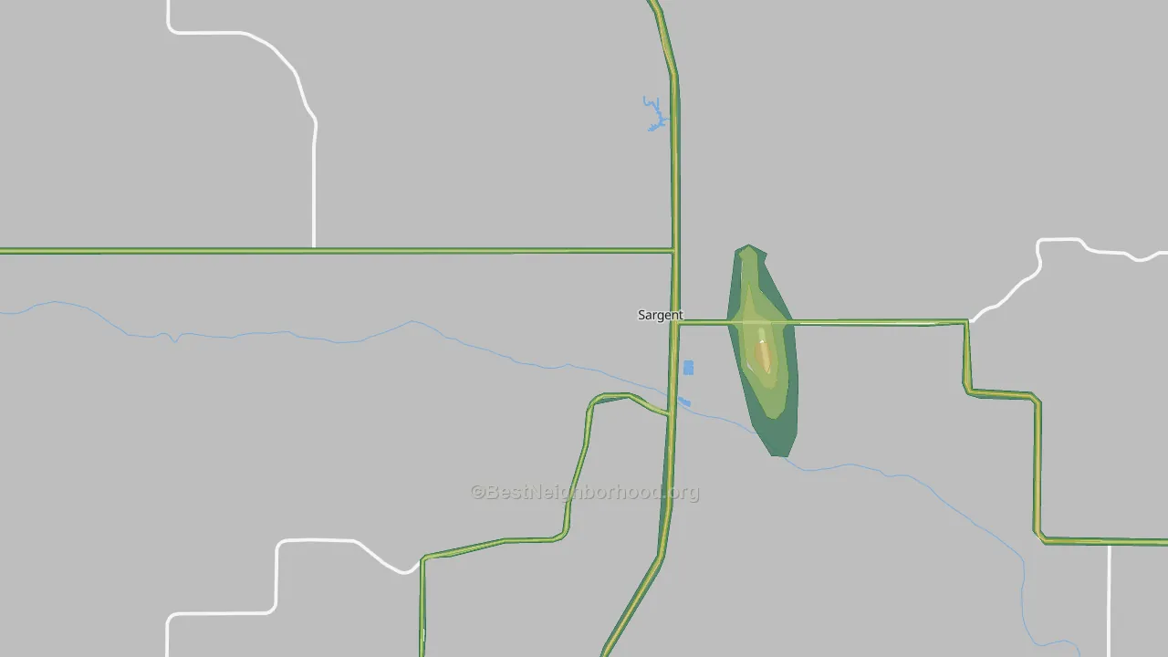 68874, NE Map of Noise Levels in 68874