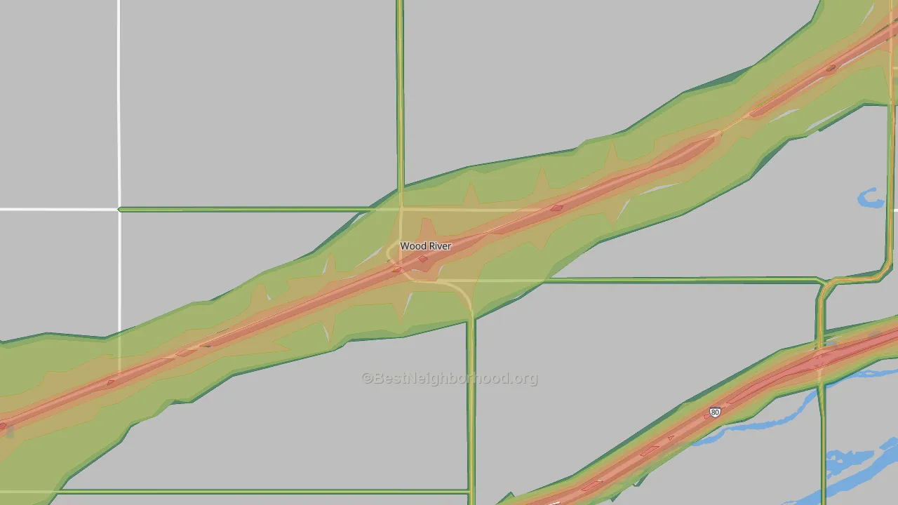 68883, NE Map of Noise Levels in 68883