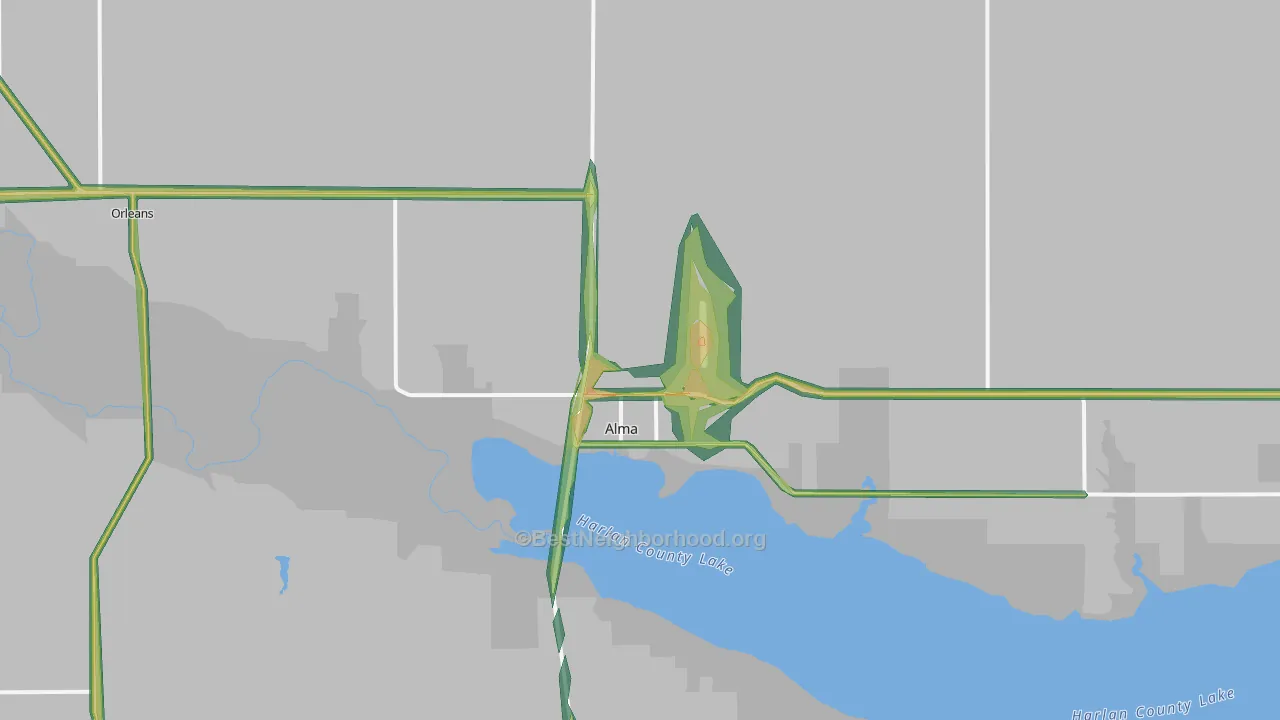 68920, NE Map of Noise Levels in 68920