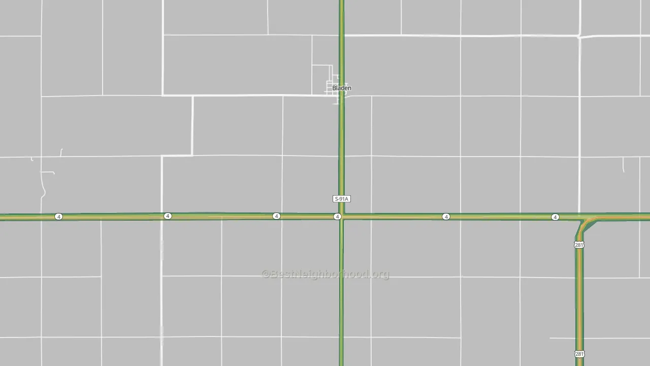 68928, NE Map of Noise Levels in 68928
