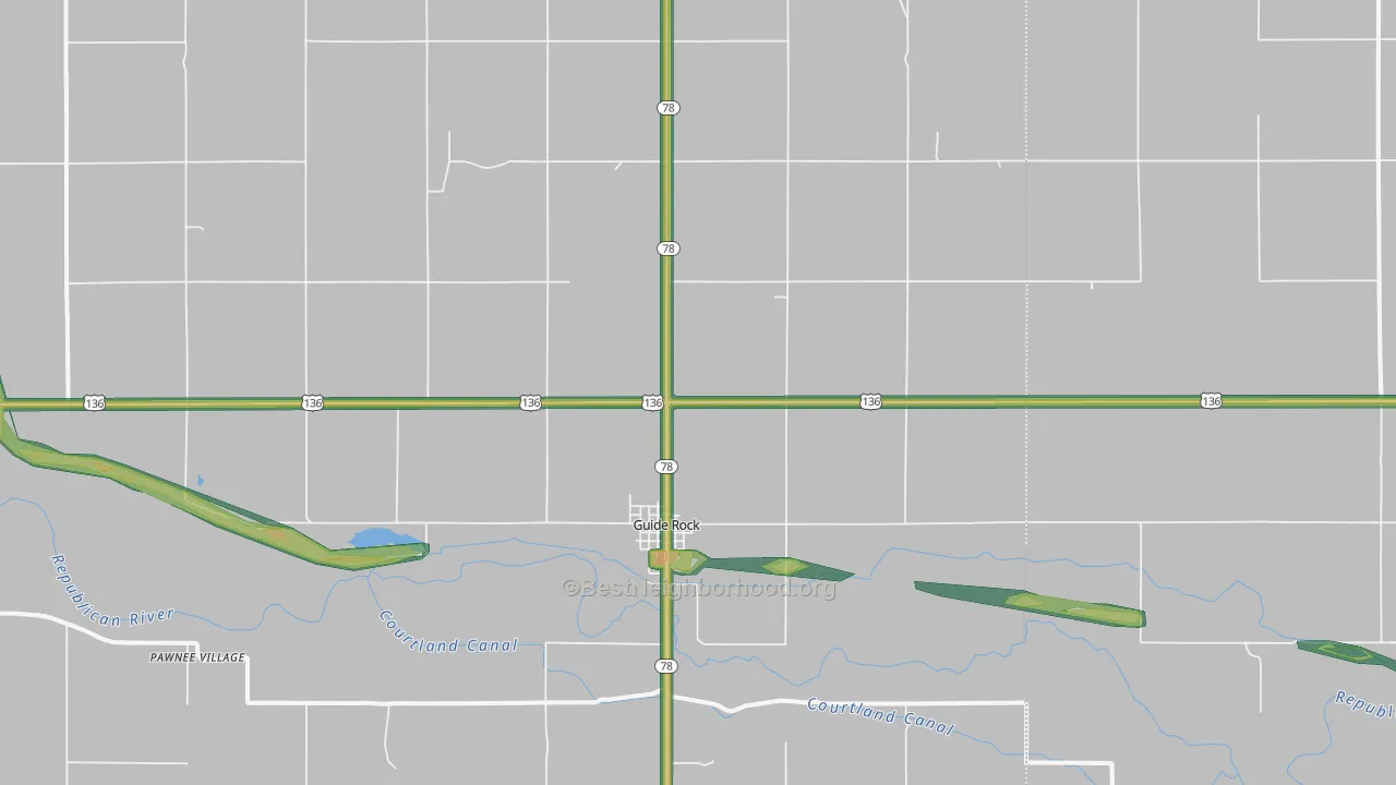 68942, NE Map of Noise Levels in 68942