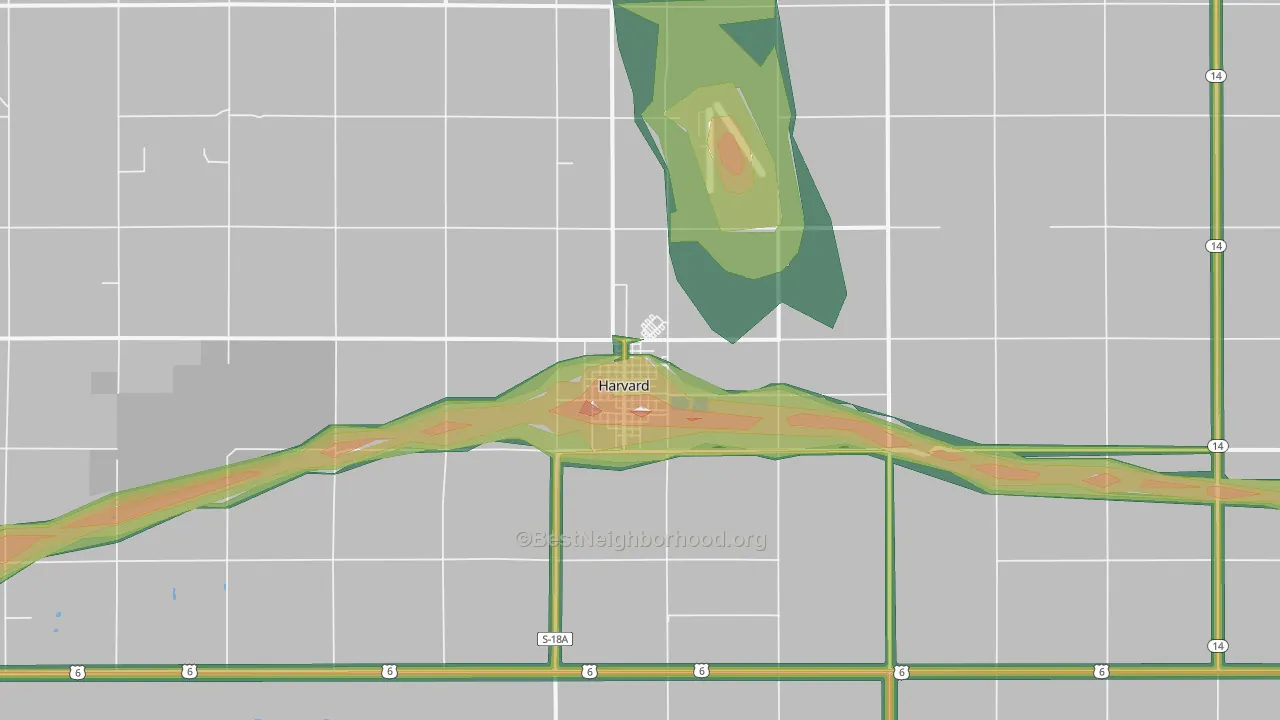 68944, NE Map of Noise Levels in 68944