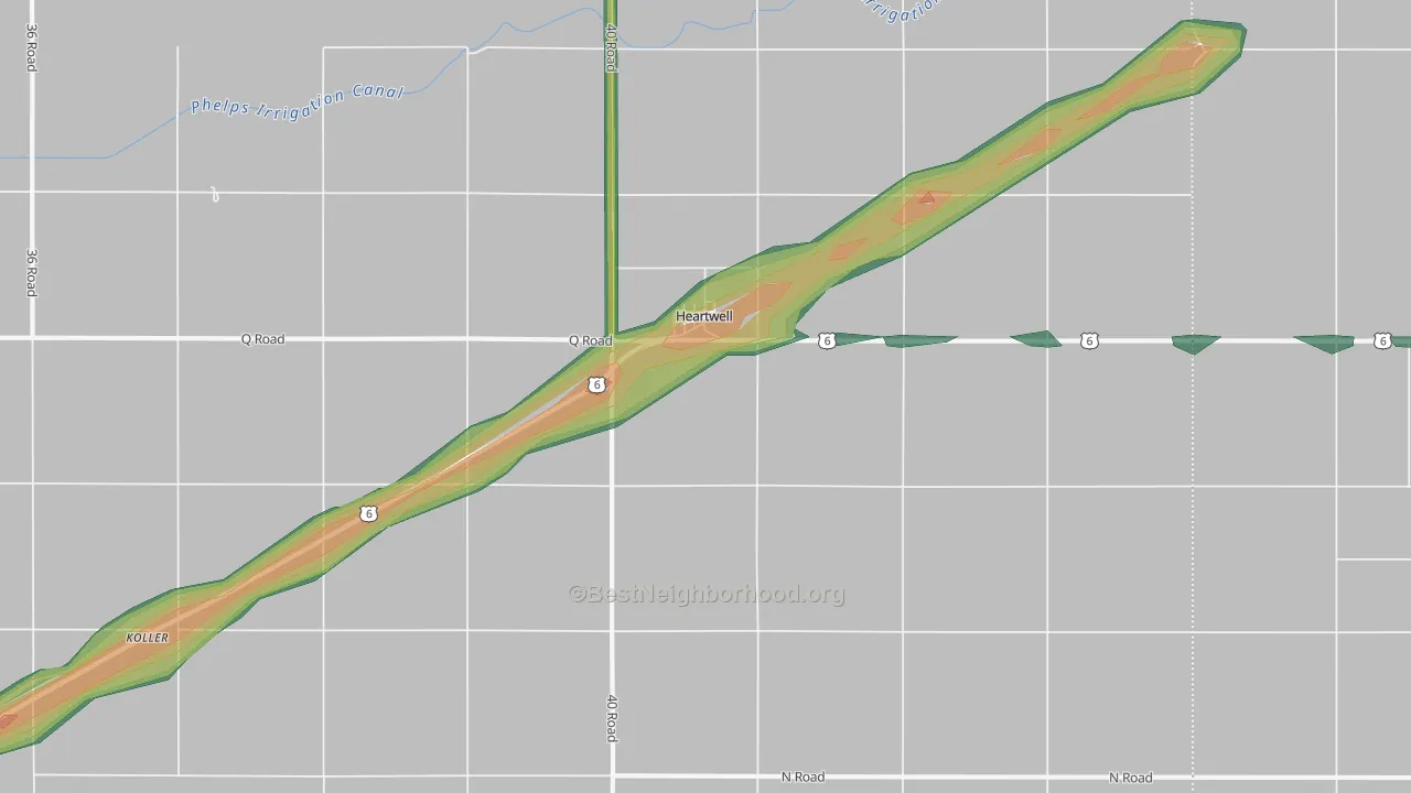 68945, NE Map of Noise Levels in 68945