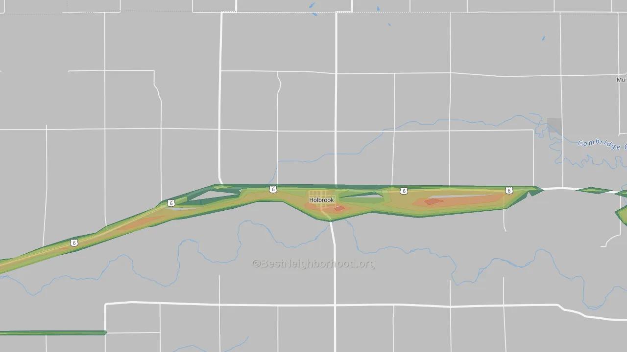68948, NE Map of Noise Levels in 68948