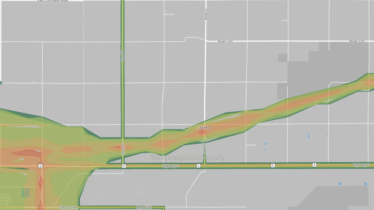 68954, NE Map of Noise Levels in 68954