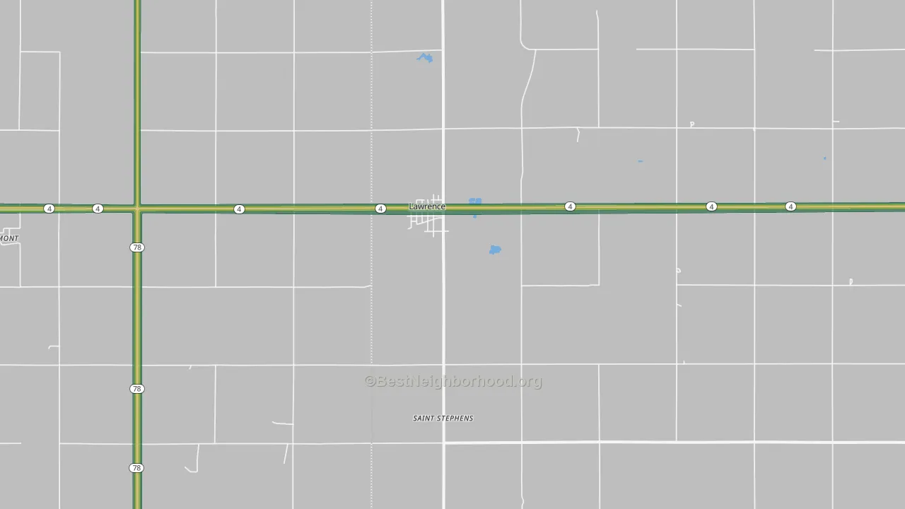 68957, NE Map of Noise Levels in 68957