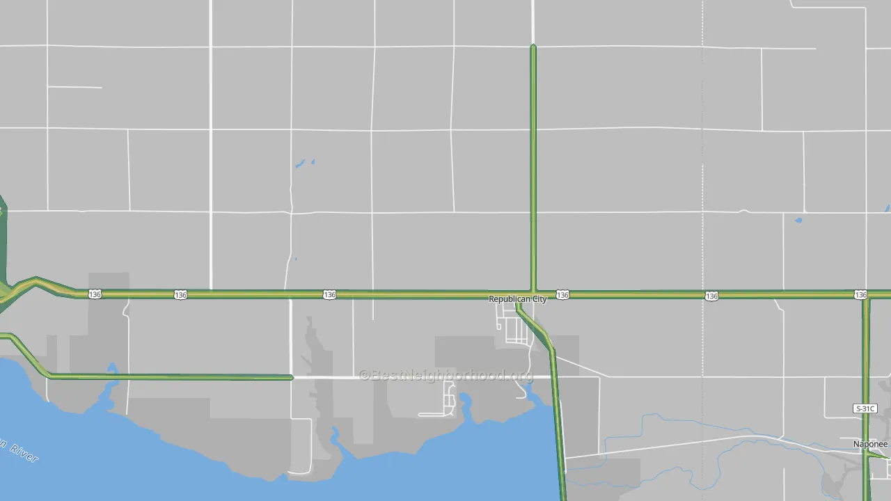 68971, NE Map of Noise Levels in 68971