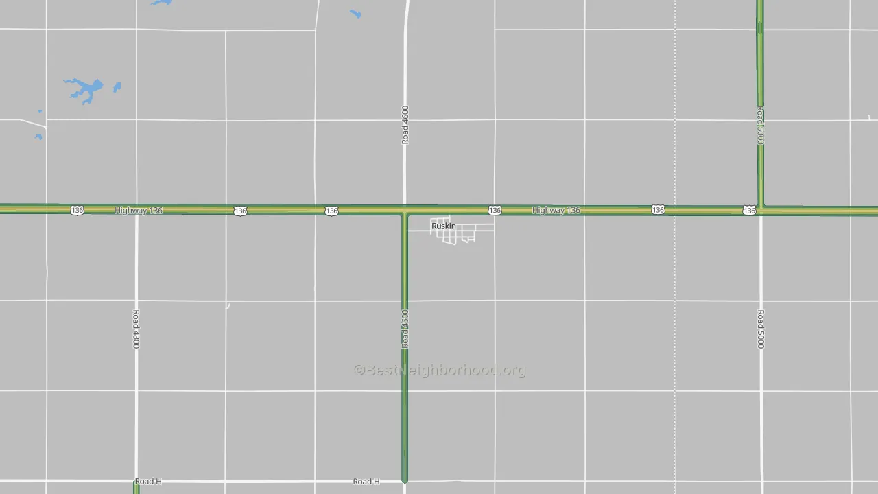 68974, NE Map of Noise Levels in 68974