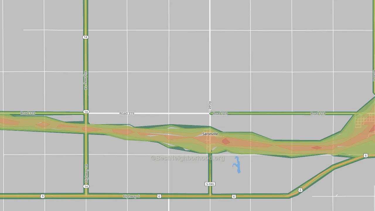 68975, NE Map of Noise Levels in 68975