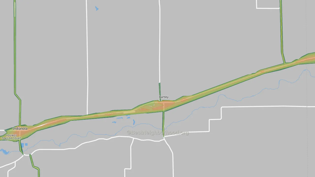 69020, NE Map of Noise Levels in 69020