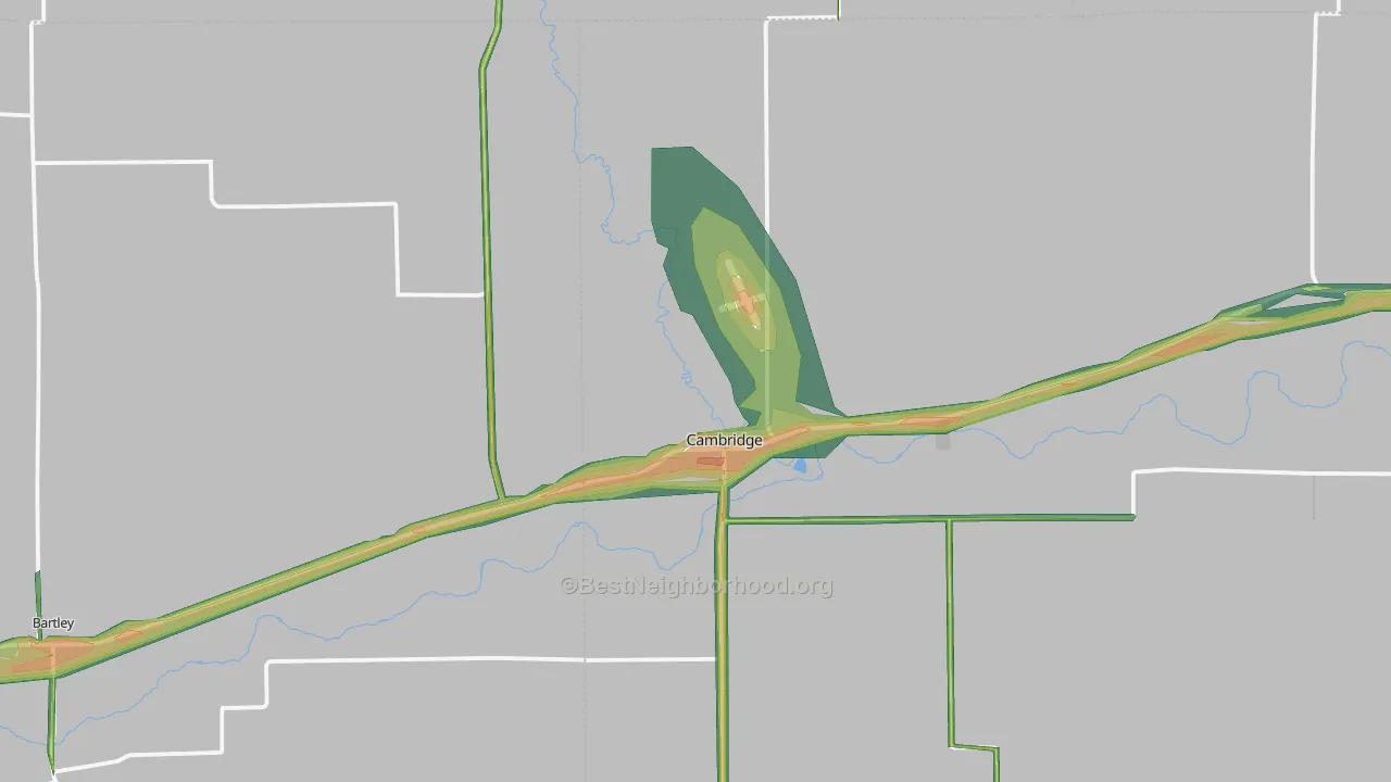 69022, NE Map of Noise Levels in 69022