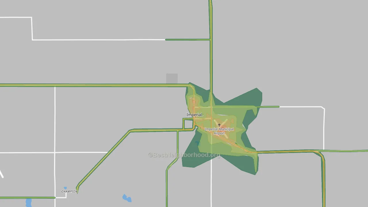 69033, NE Map of Noise Levels in 69033