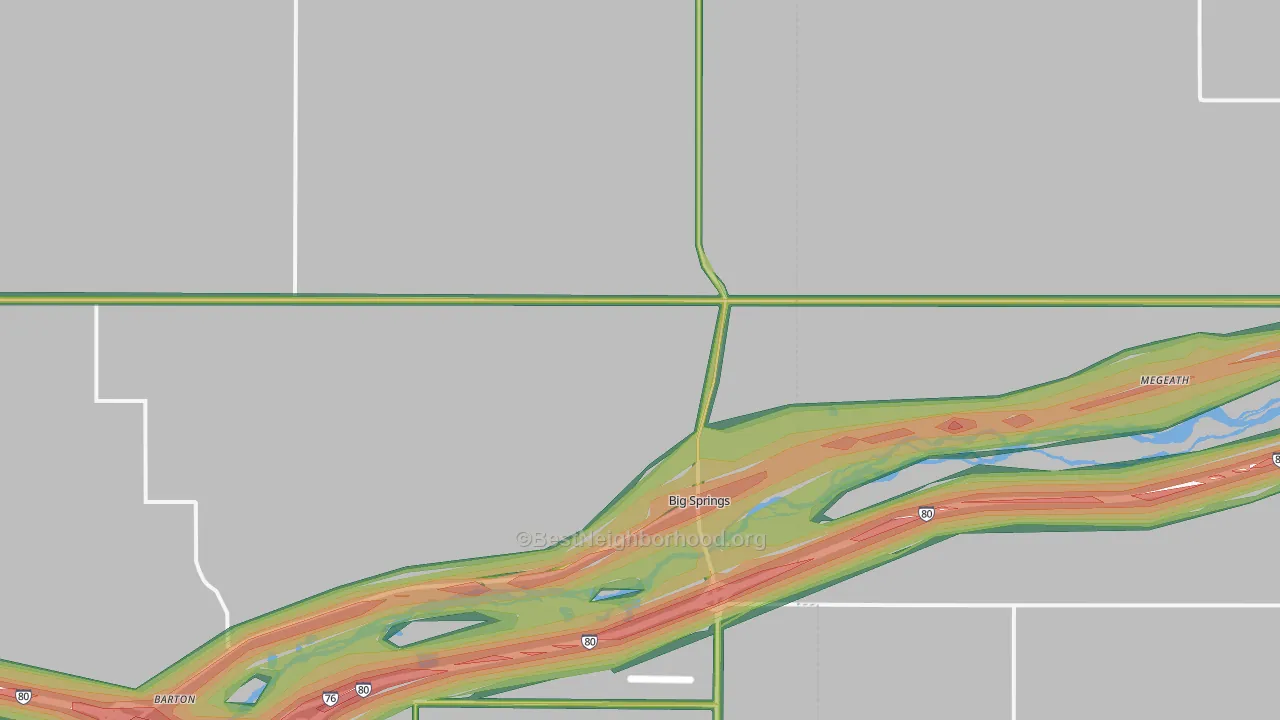 69122, NE Map of Noise Levels in 69122