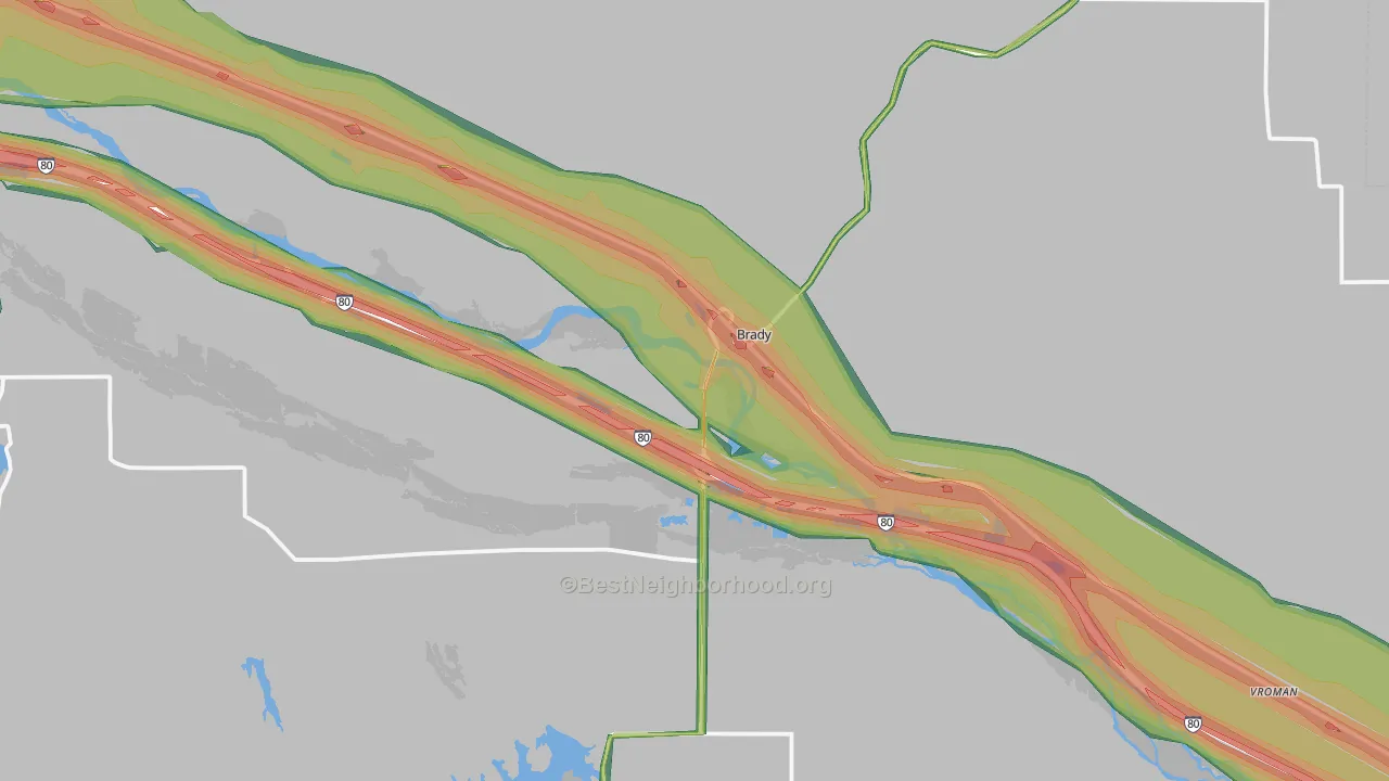 69123, NE Map of Noise Levels in 69123