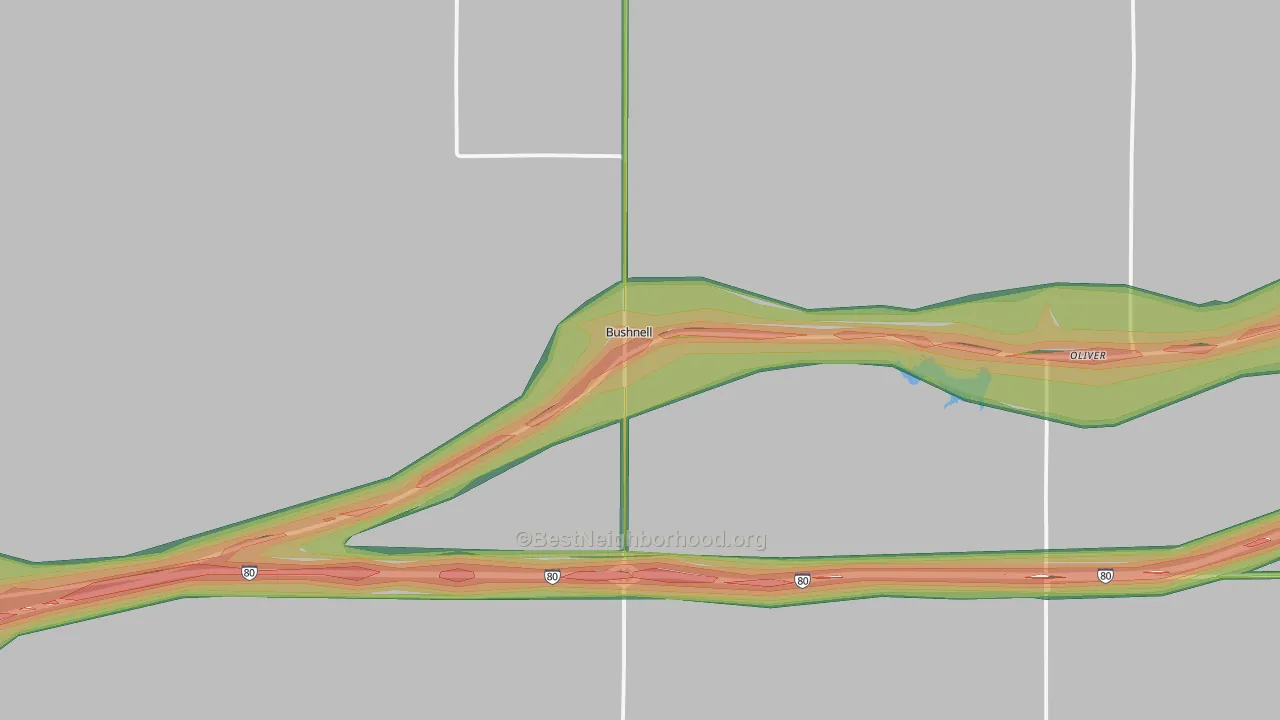 69128, NE Map of Noise Levels in 69128