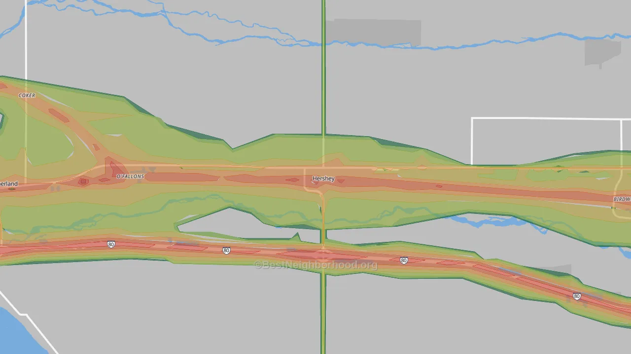 69143, NE Map of Noise Levels in 69143