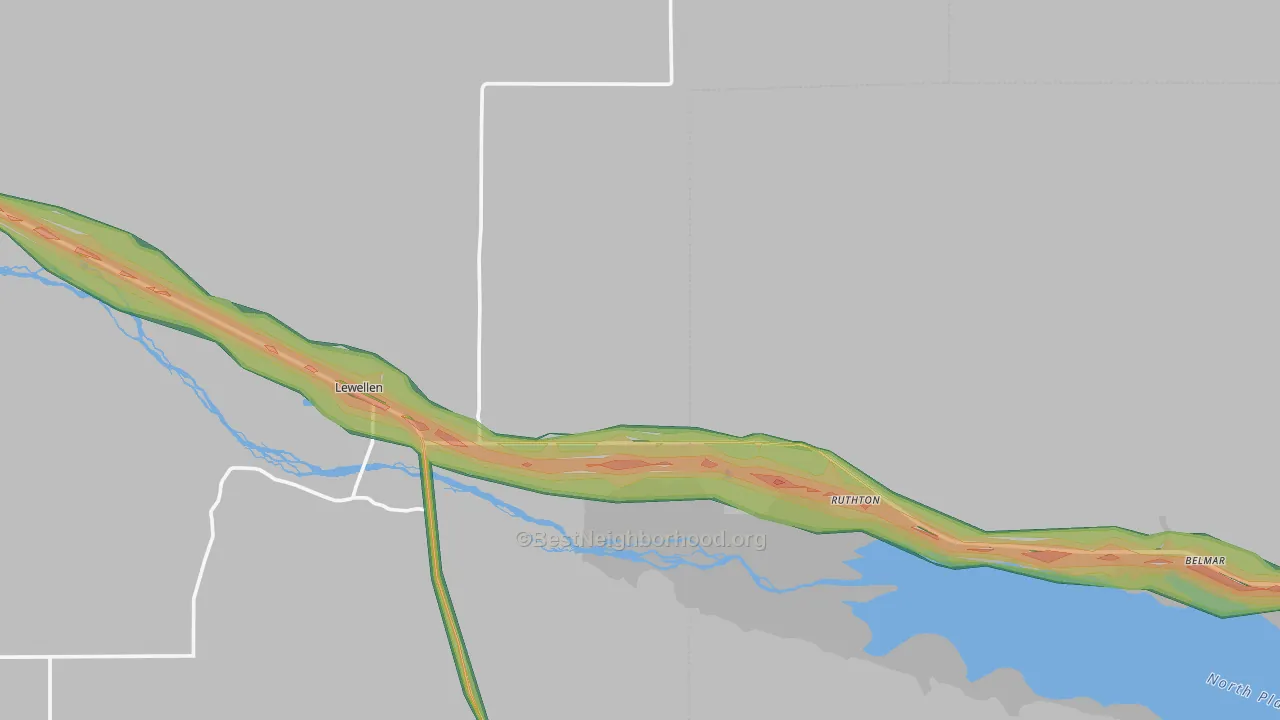 69147, NE Map of Noise Levels in 69147