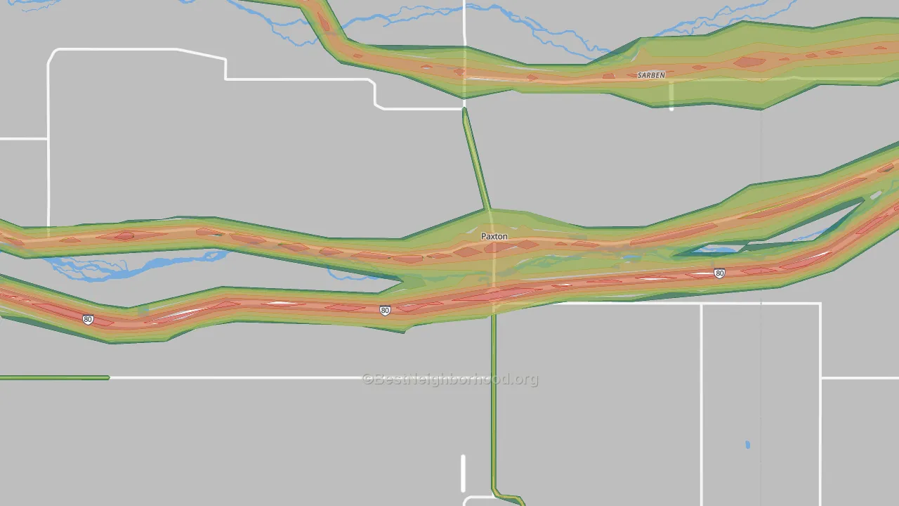 69155, NE Map of Noise Levels in 69155