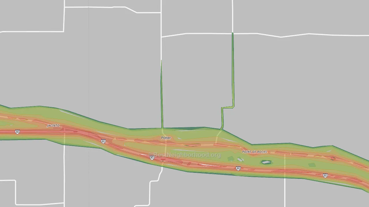 69156, NE Map of Noise Levels in 69156