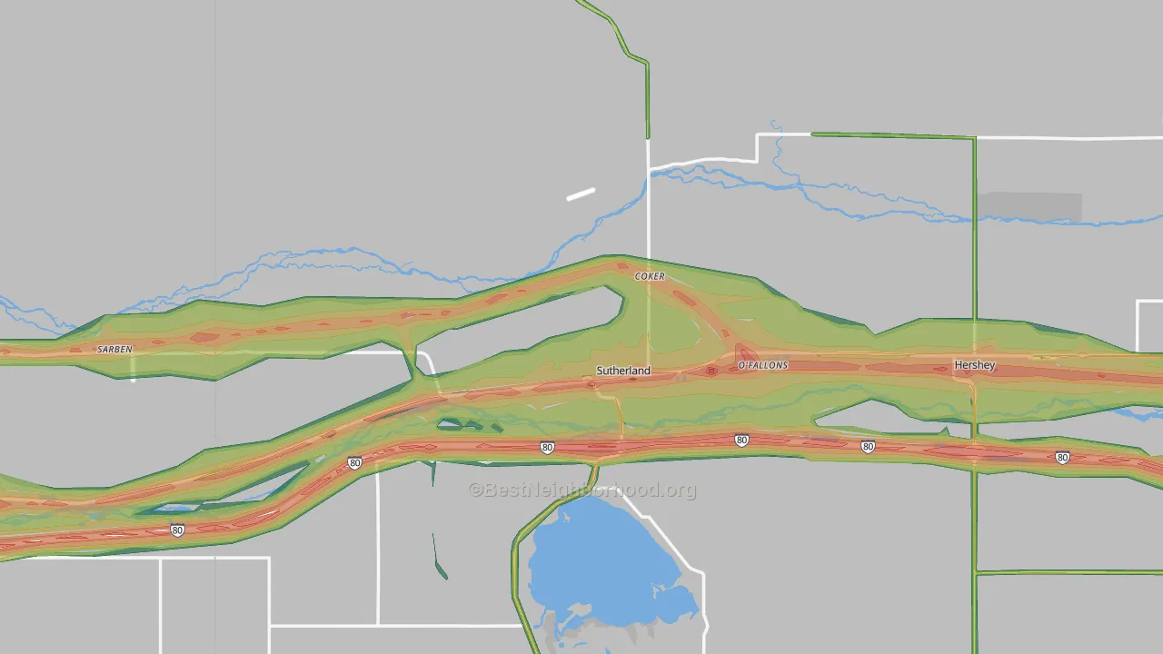 69165, NE Map of Noise Levels in 69165