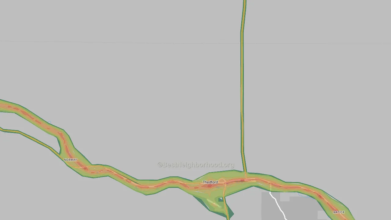 69166, NE Map of Noise Levels in 69166