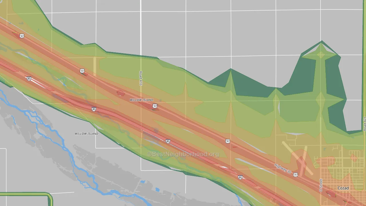 69171, NE Map of Noise Levels in 69171