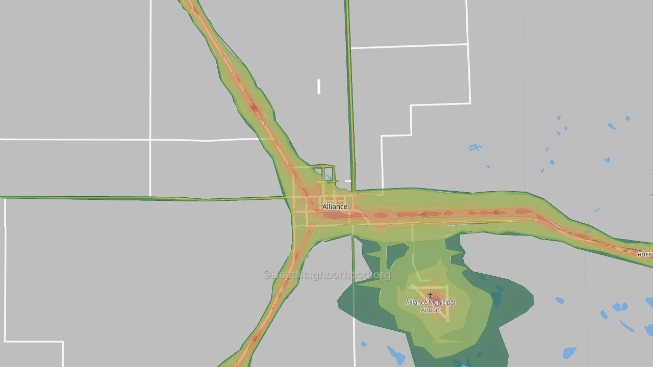 69301, NE Map of Noise Levels in 69301