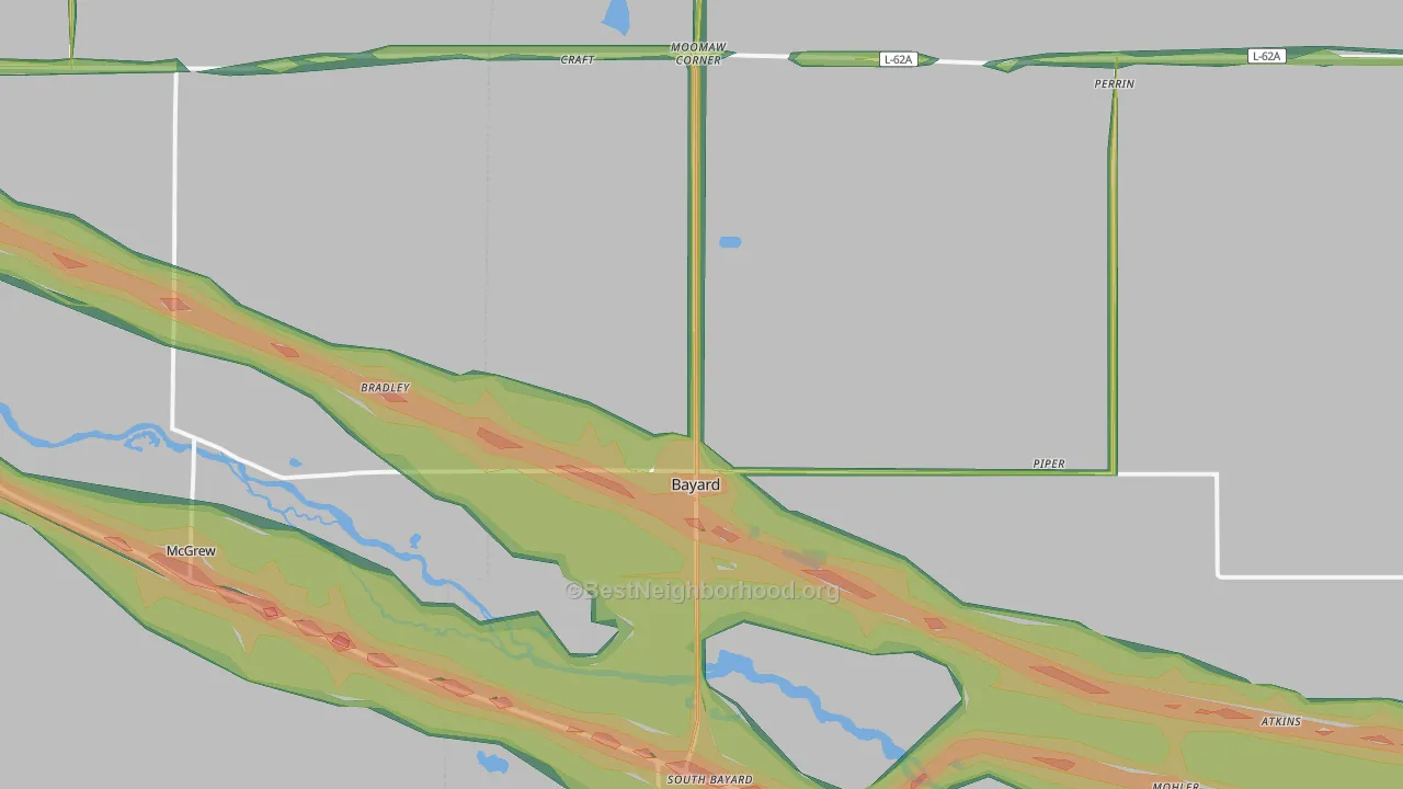 69334, NE Map of Noise Levels in 69334