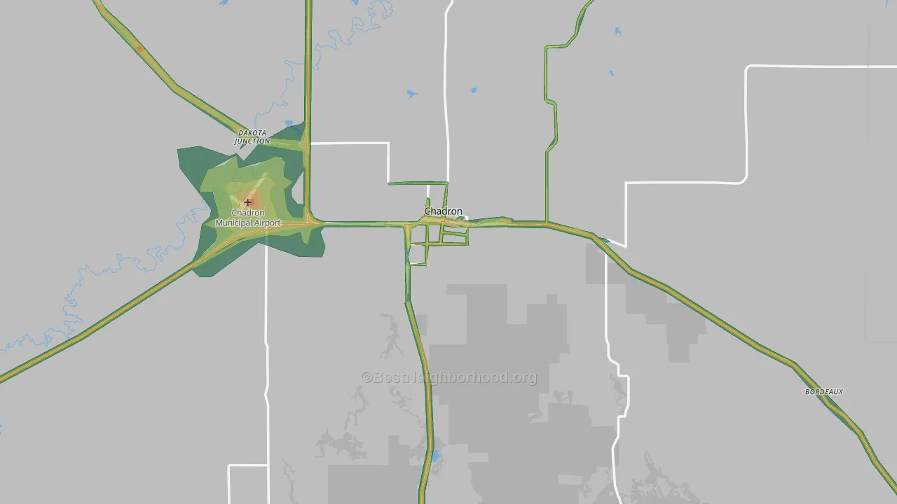 69337, NE Map of Noise Levels in 69337