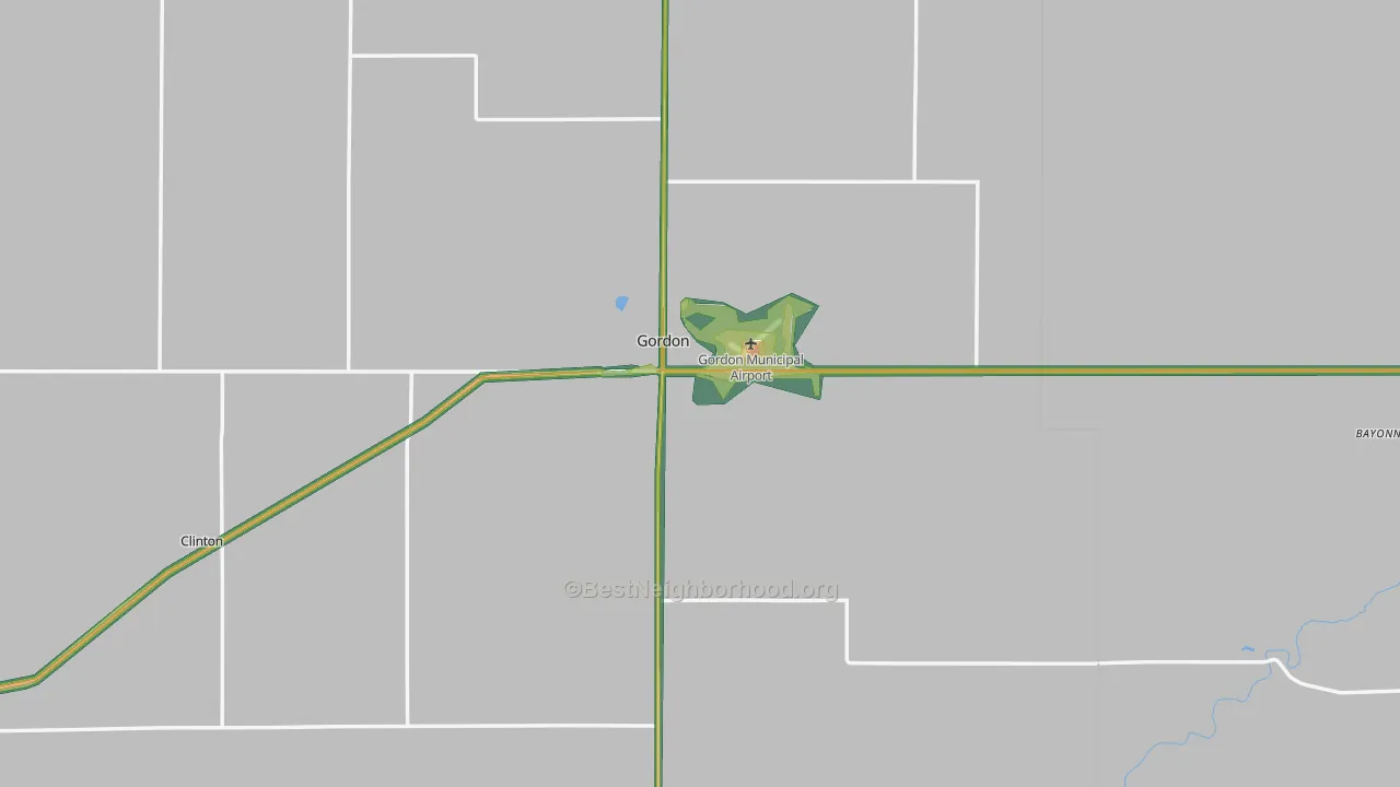69343, NE Map of Noise Levels in 69343