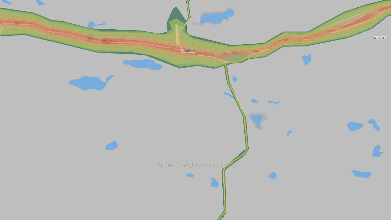 69350, NE Map of Noise Levels in 69350