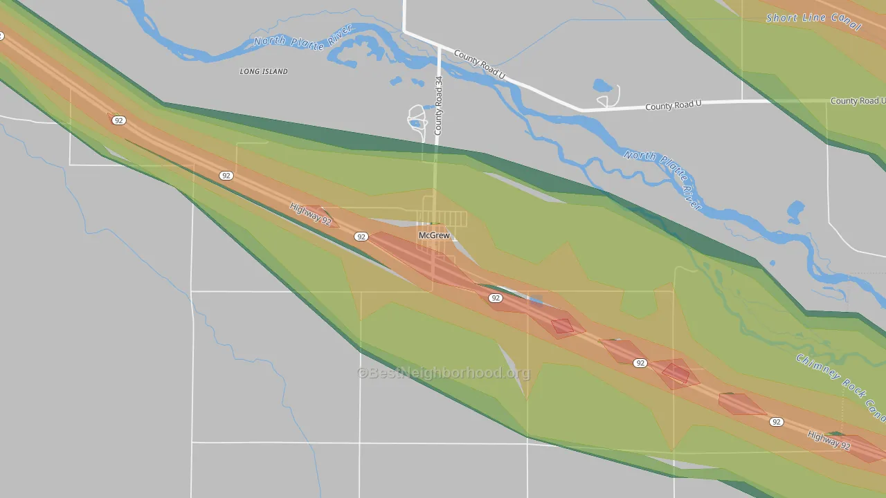 69353, NE Map of Noise Levels in 69353