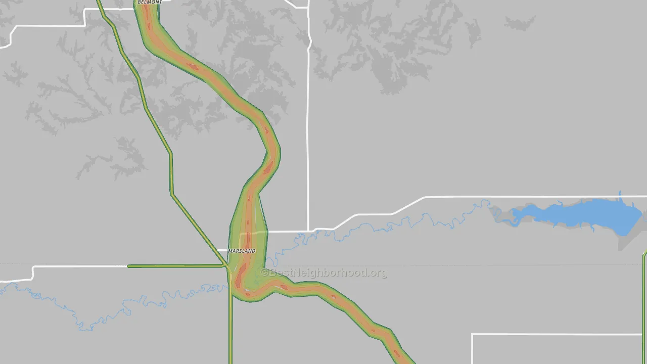 69354, NE Map of Noise Levels in 69354