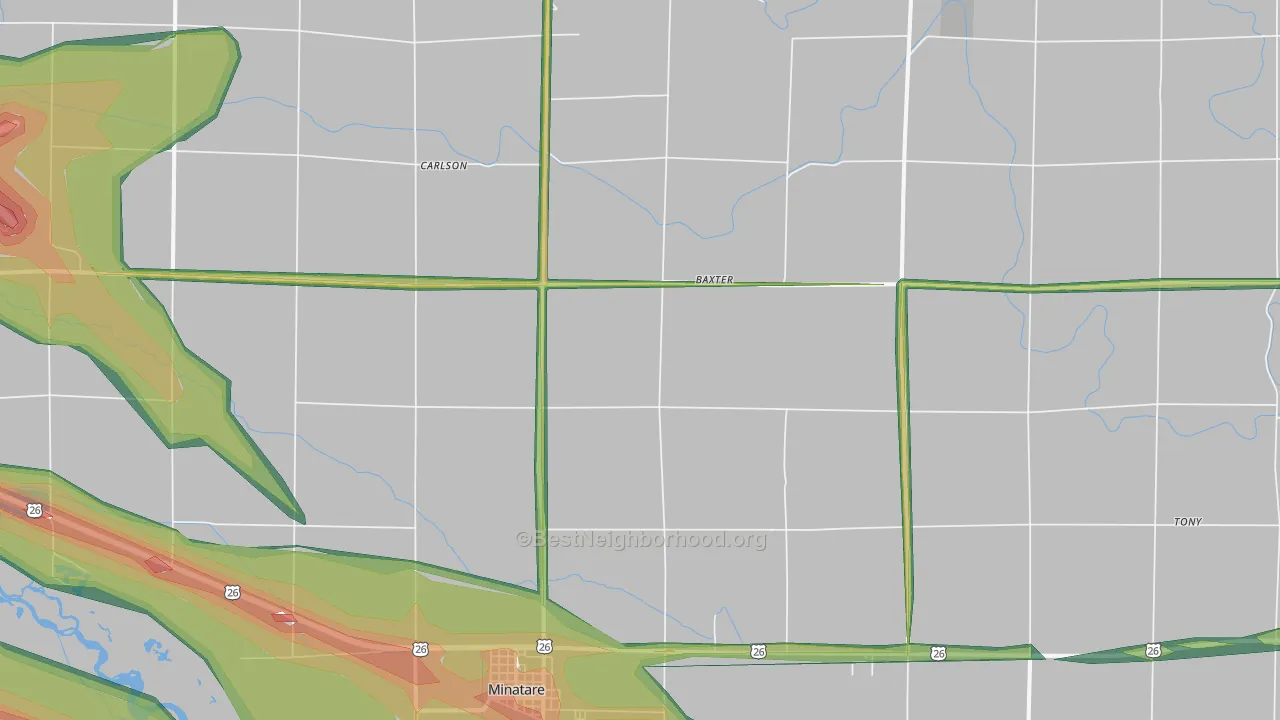 69356, NE Map of Noise Levels in 69356