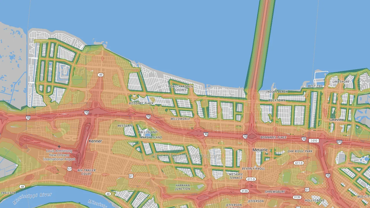 70006, LA Map of Noise Levels in 70006