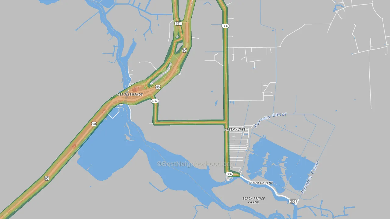 70030, LA Map of Noise Levels in 70030