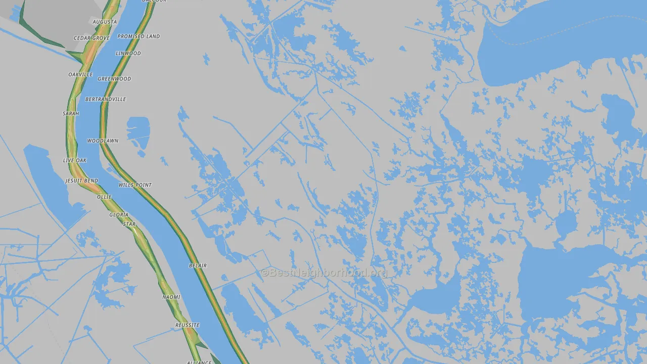 70040, LA Map of Noise Levels in 70040