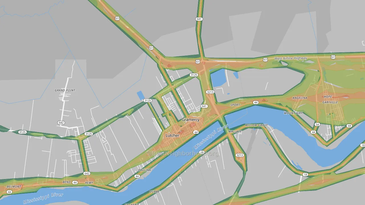 70052, LA Map of Noise Levels in 70052