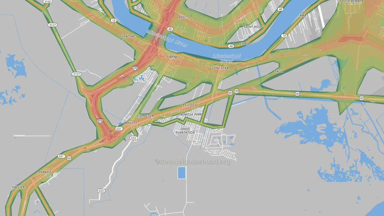 70070, LA Map of Noise Levels in 70070