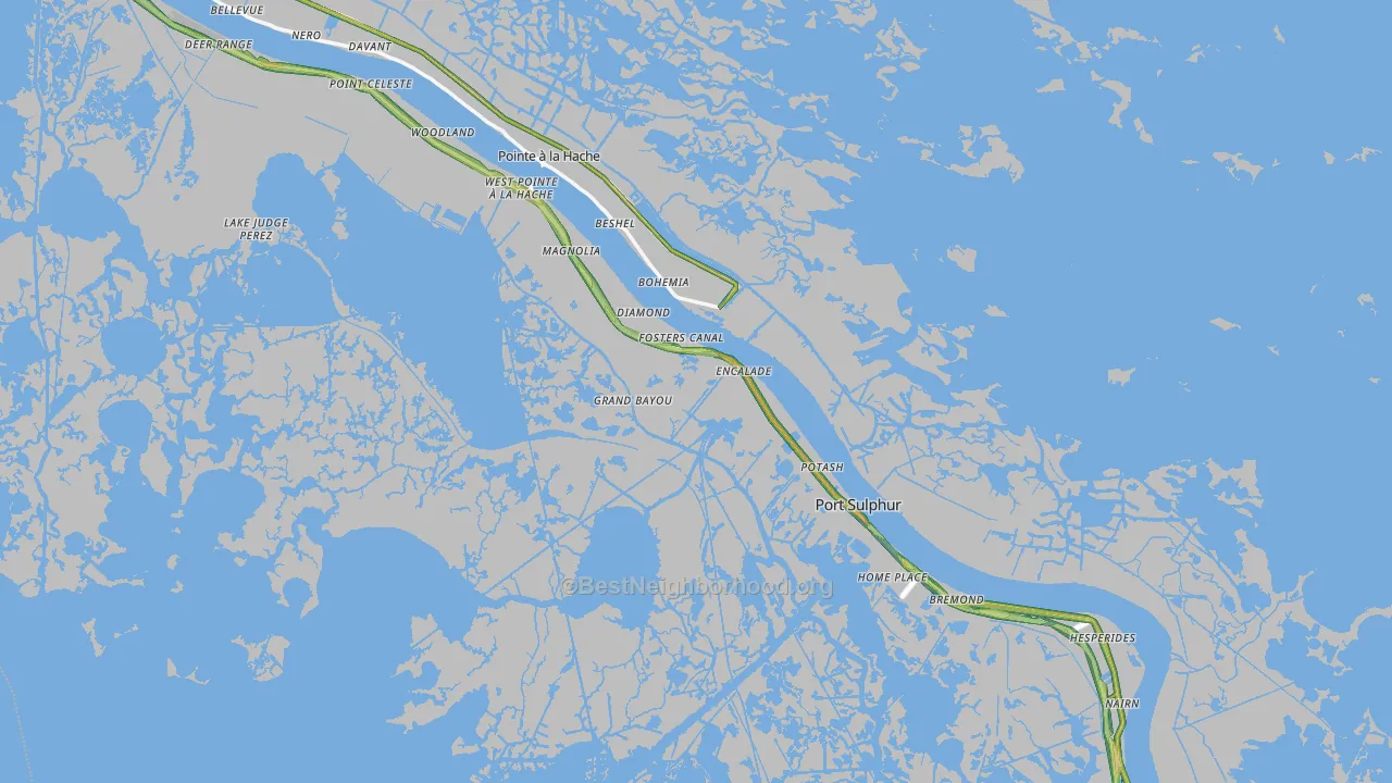 70083, LA Map of Noise Levels in 70083