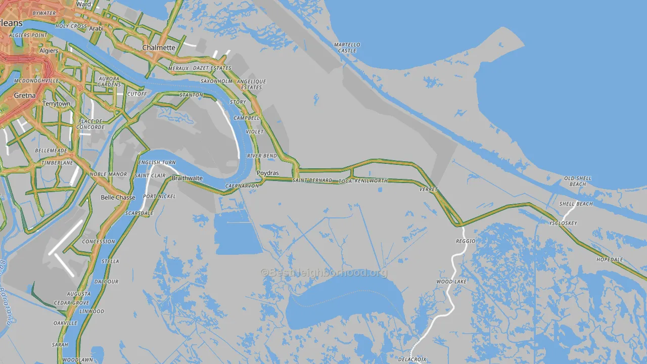 70085, LA Map of Noise Levels in 70085