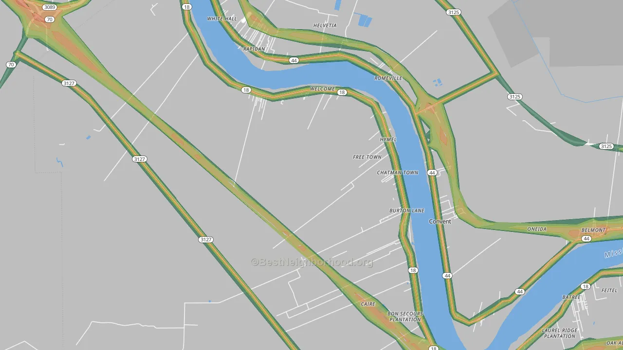 70086, LA Map of Noise Levels in 70086