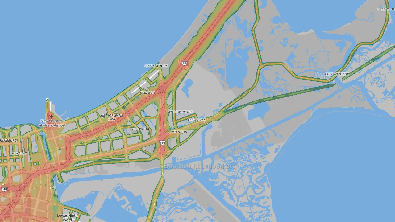 70129, LA Map of Noise Levels in 70129