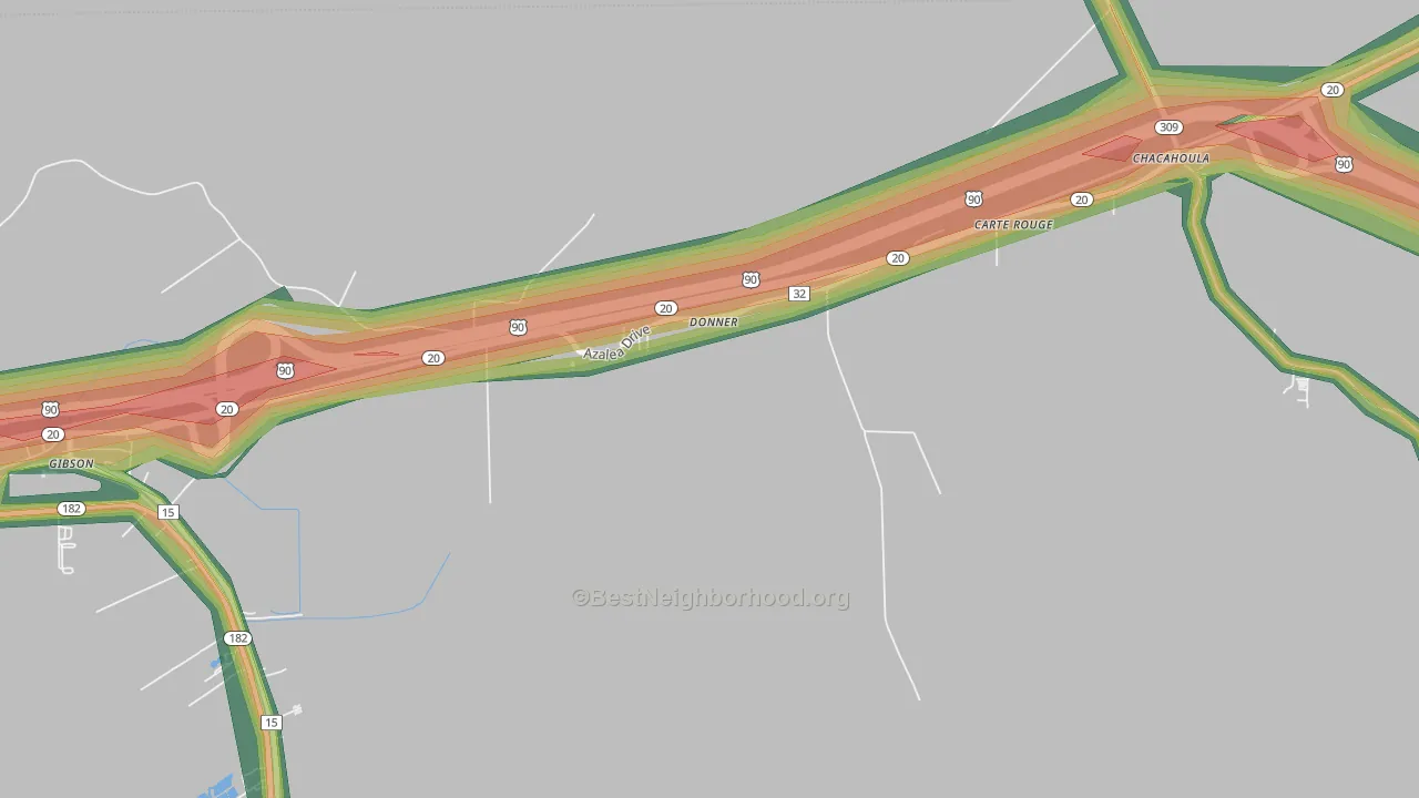 70352, LA Map of Noise Levels in 70352