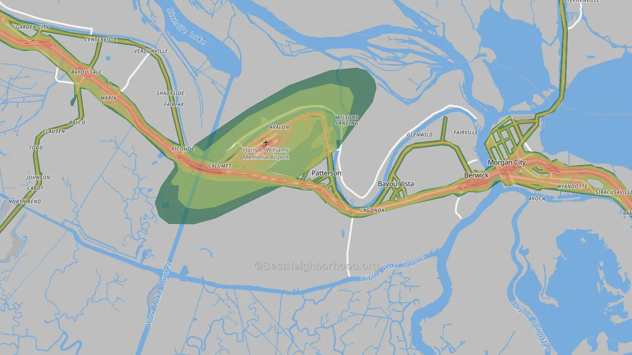 70392, LA Map of Noise Levels in 70392