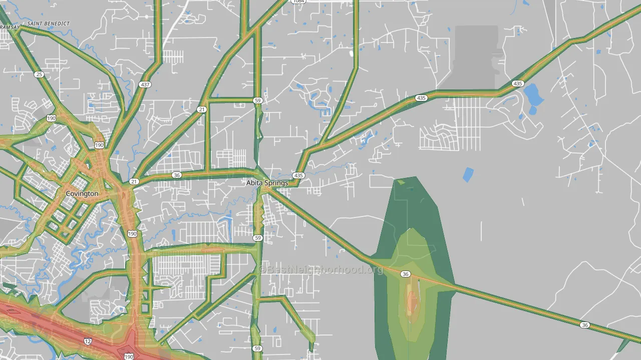 70420, LA Map of Noise Levels in 70420