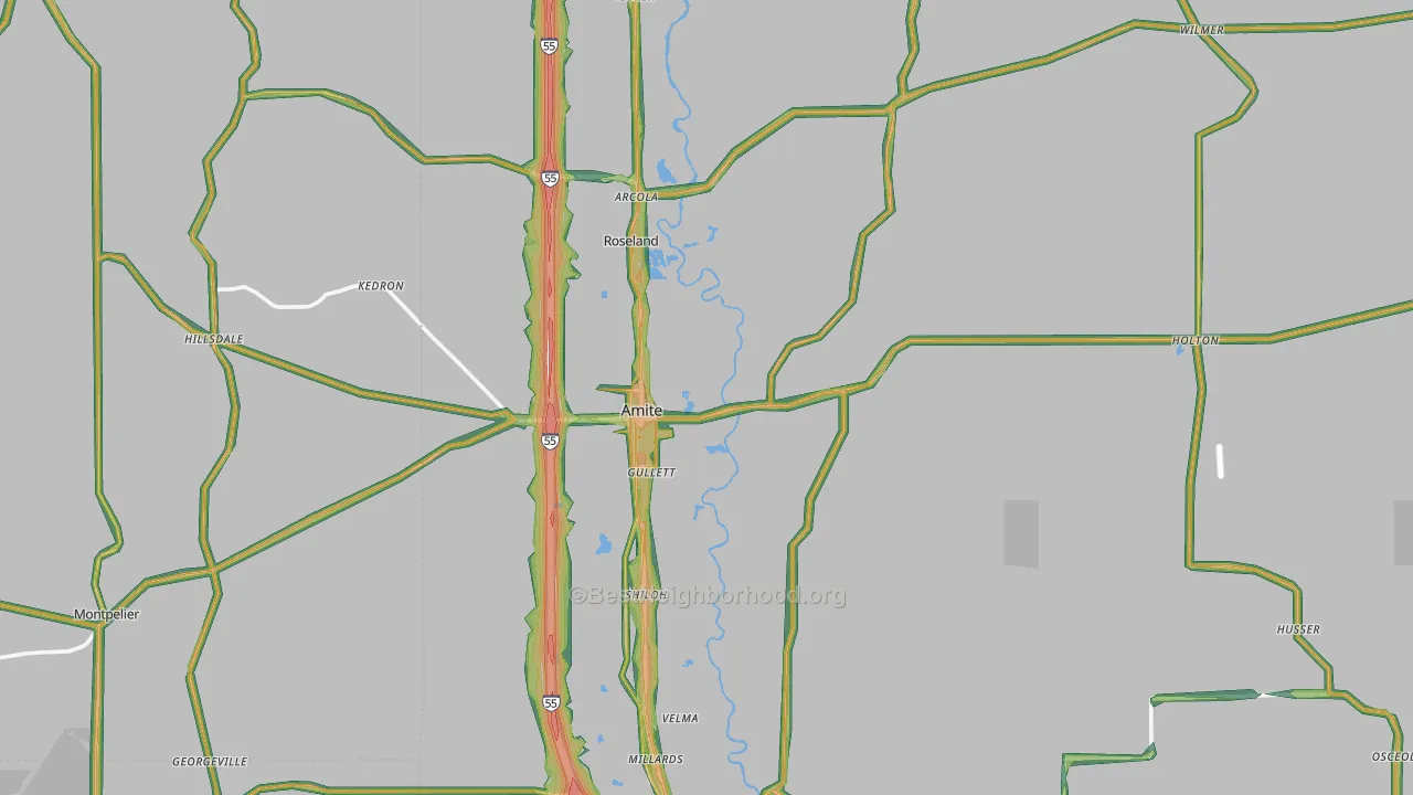 70422, LA Map of Noise Levels in 70422