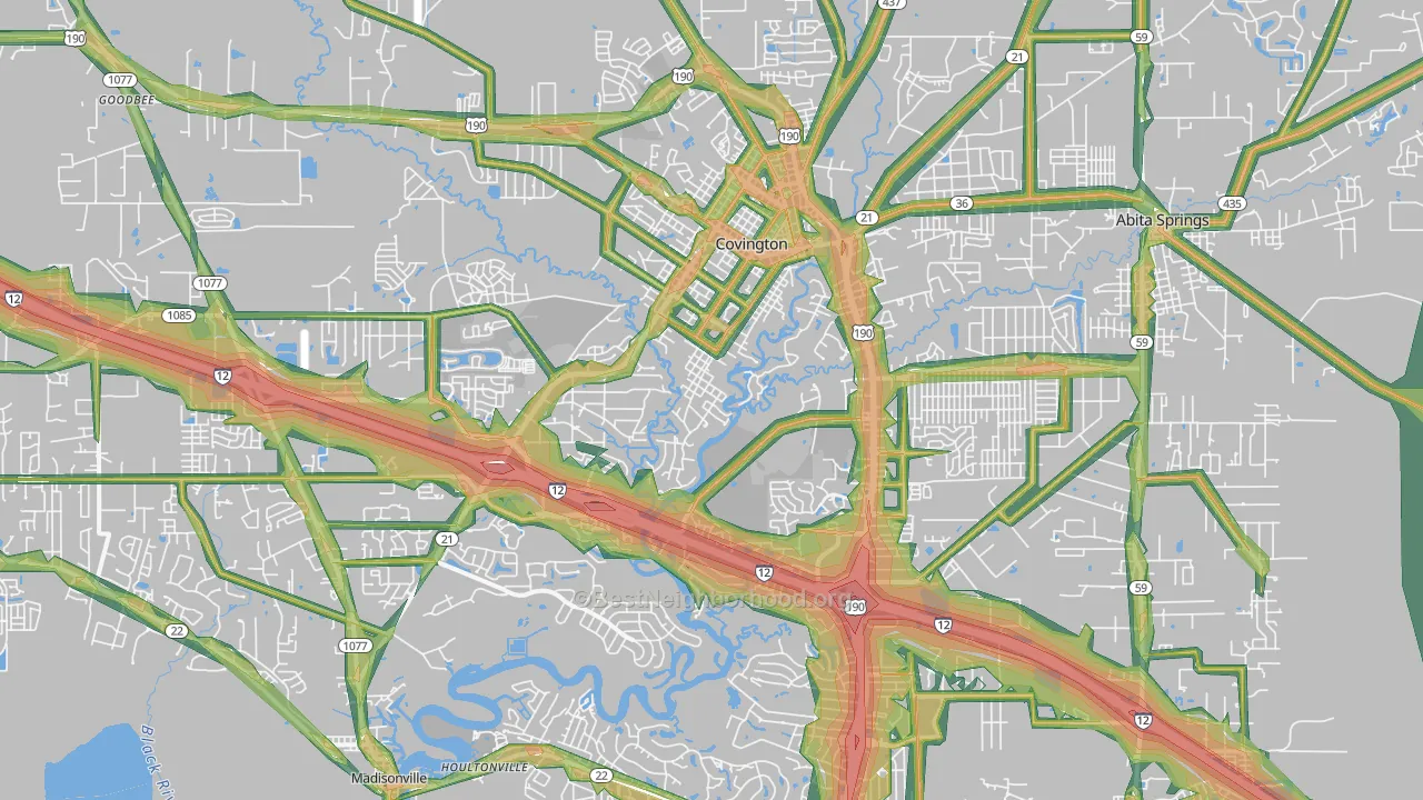 70433, LA Map of Noise Levels in 70433